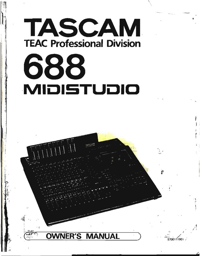 Tascam 688 Midistudio owner's manual