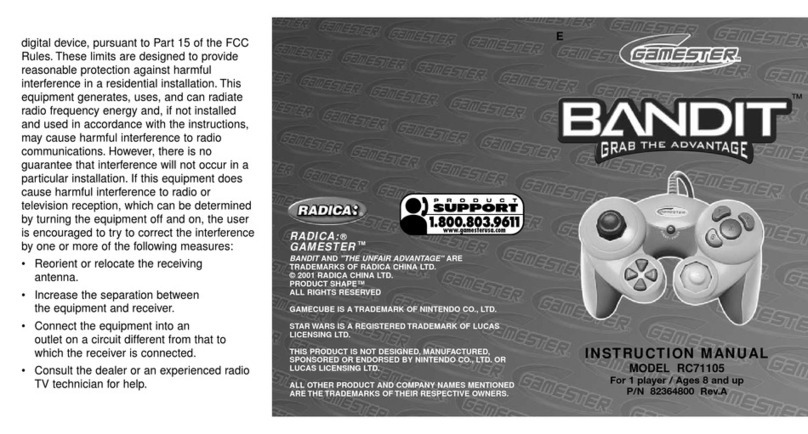 Gamester Bandit RC71105 instruction manual