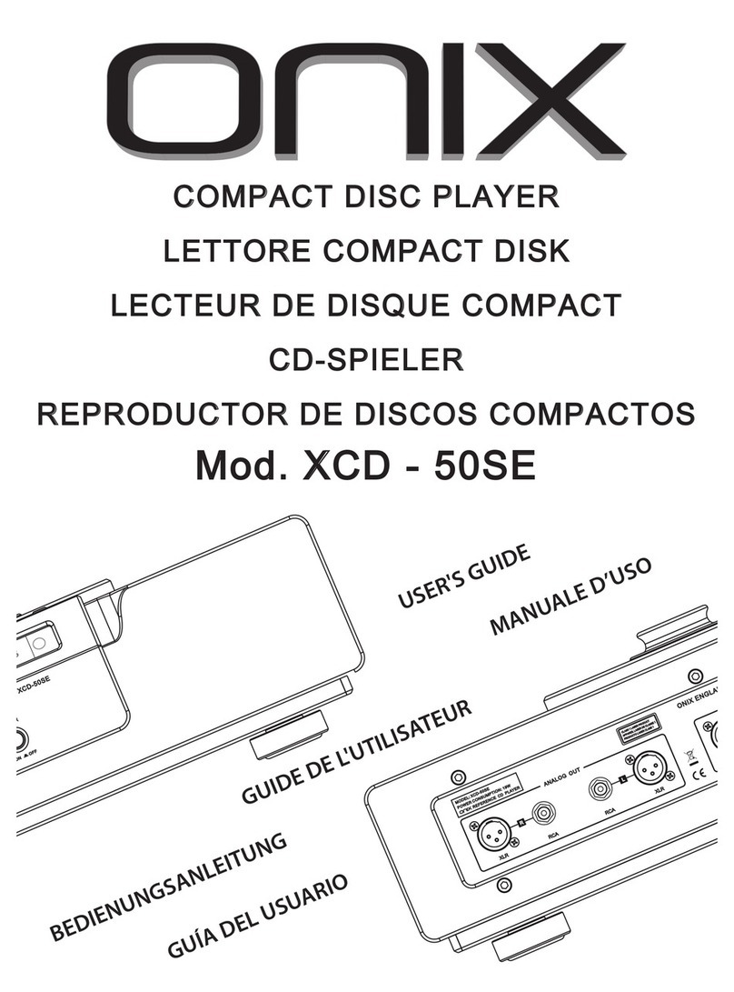 Onix XCD - 50SE user guide