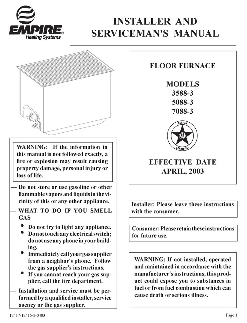 Empire Heating Systems 3588-3 Installation and service manual Empire Heating Systems 3588-3 Installation and service manual