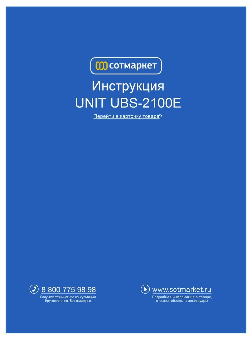 Unit UBS-2100E instruction manual