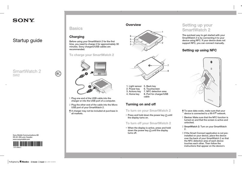 Sony SmartWatch 2 SW2 Startup guide