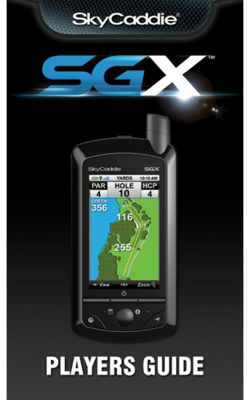 SkyCaddie SkyCaddie SGX Operator's manual