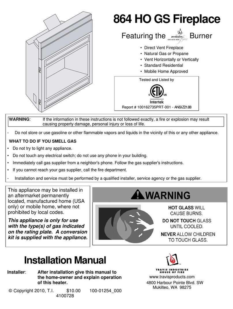 Travis Industries 864 HO NB User manual Travis Industries 864 HO NB User manual