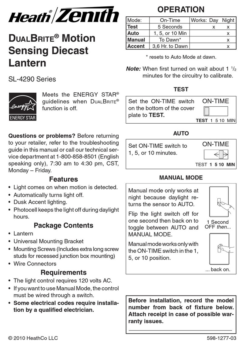 Heath Zenith DualBrite SL-4290 Series user guide