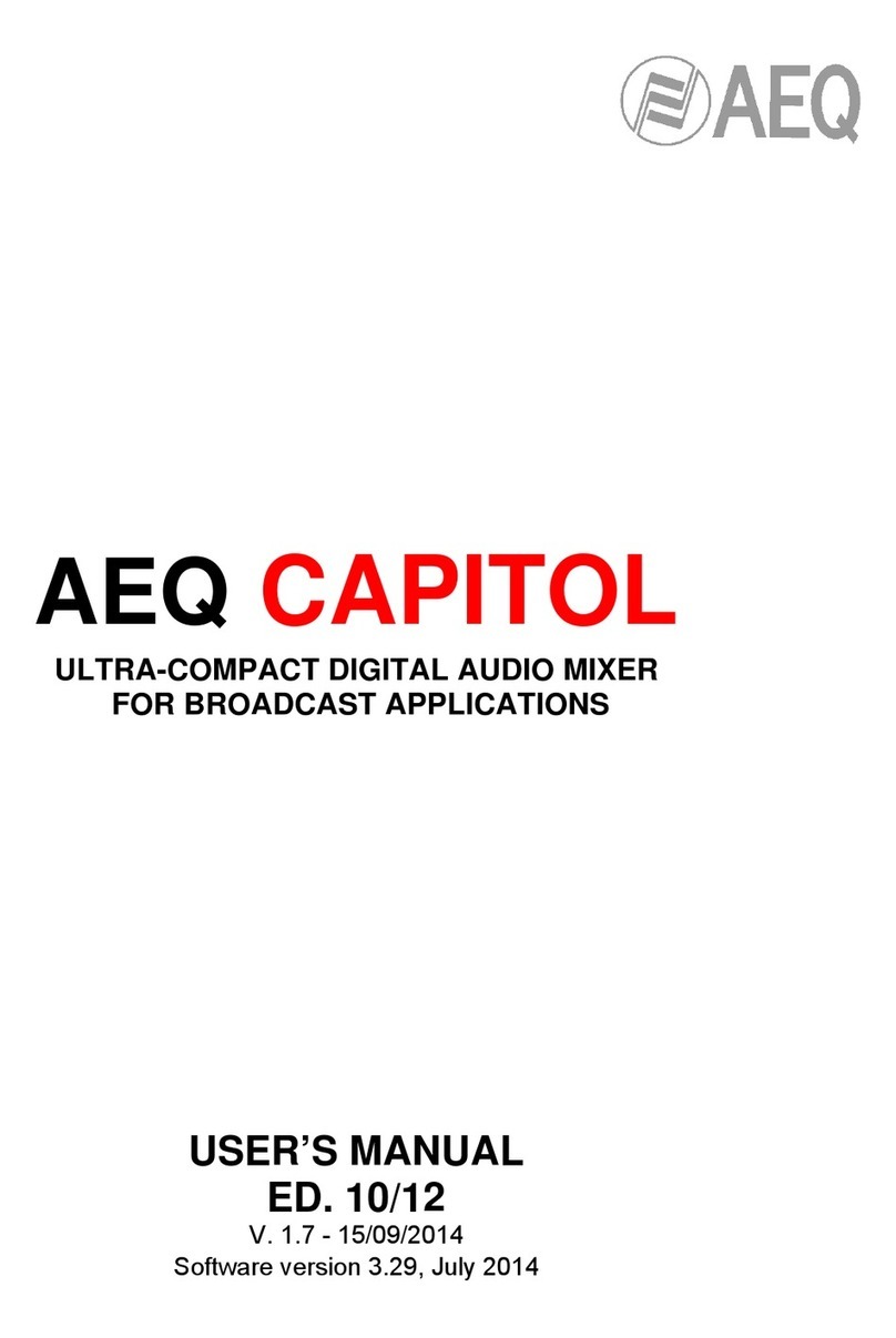 AEQ Ultra-compact digital audio mixer user manual
