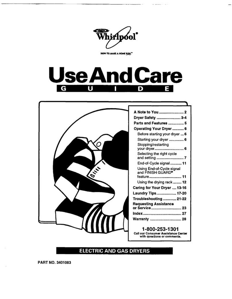 Whirlpool 3401083 Use and care guide