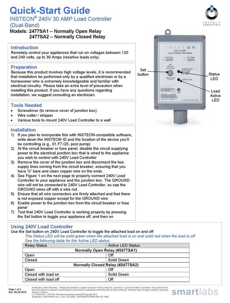 INSTEON 2477SA1 quick start guide