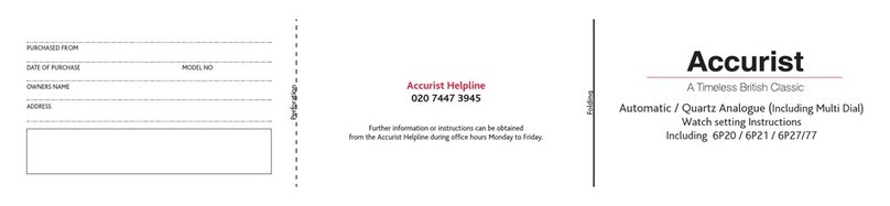 Accurist 6P20 User manual