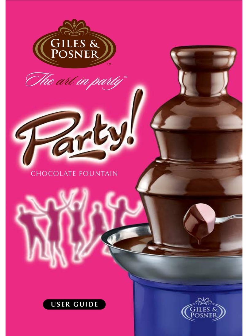 Giles & Posner CHOCOLATE FOUNTAIN user guide