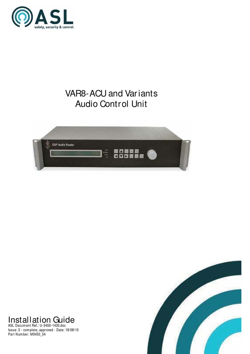 ASL INTERCOM VAR8-ACU Series installation guide