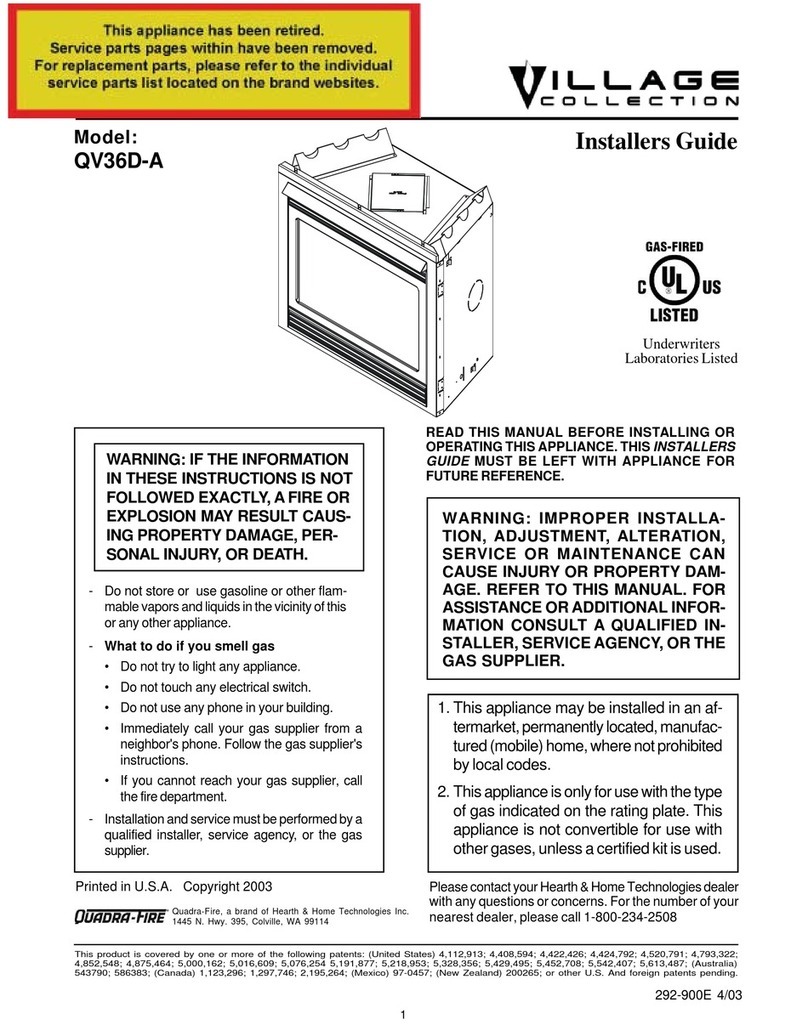 Quadra-Fire Village QV36D-A Installer's guide