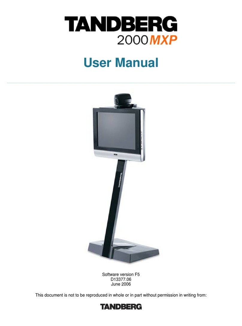 TANDBERG 2000 MXP User manual