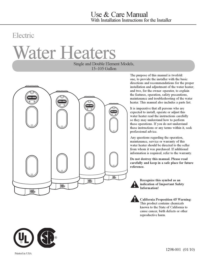 Rheem Single Element User manual