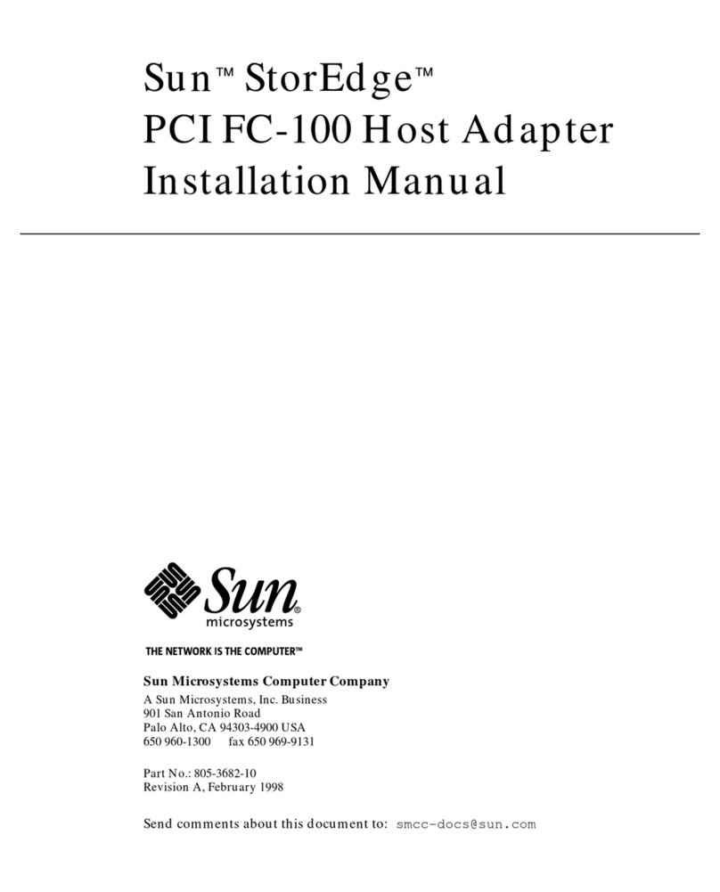Sun Microsystems Sun StorEdge PCI FC-100 installation manual
