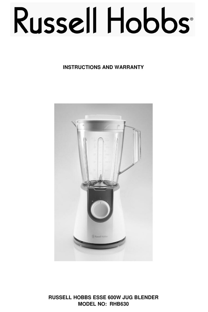 Russell Hobbs RHB630 Instructions and warranty