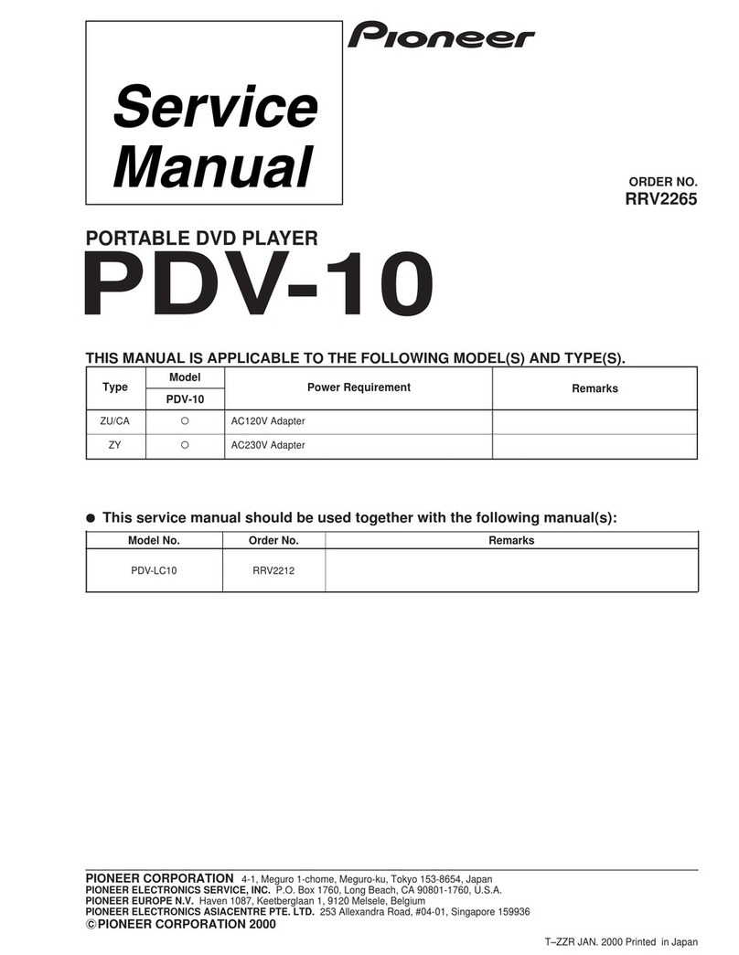 Pioneer PDV-10 Quick start guide