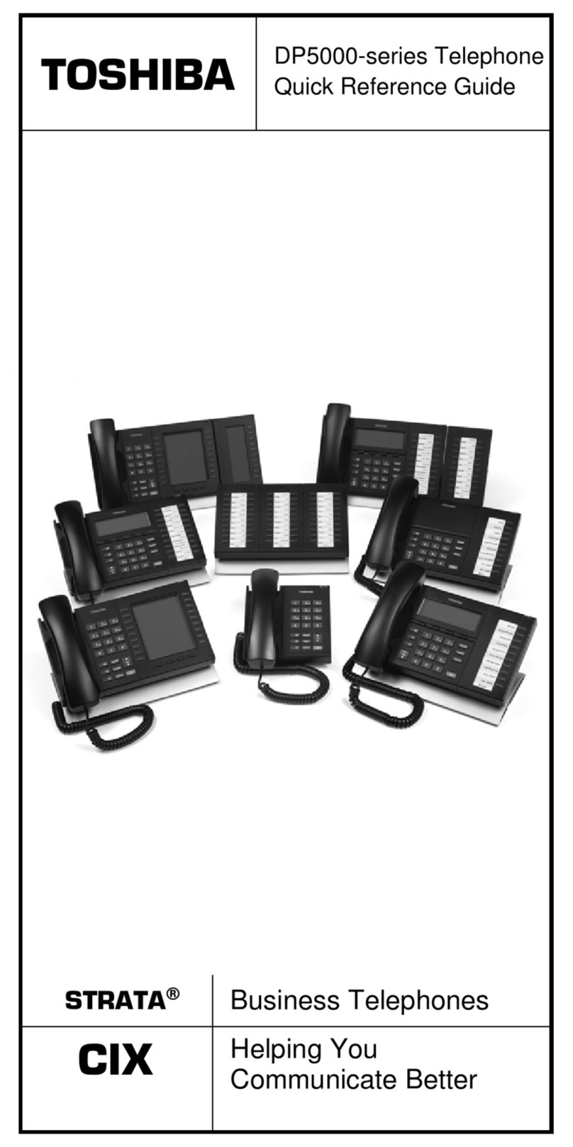 Toshiba Strata CIX DP5000-Series Quick reference guide