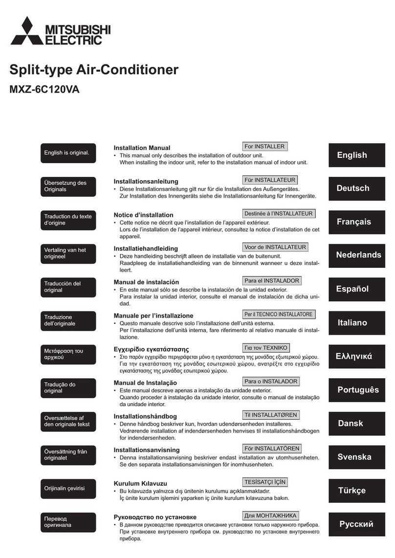 Mitsubishi Electric MXZ-6C120VA User manual