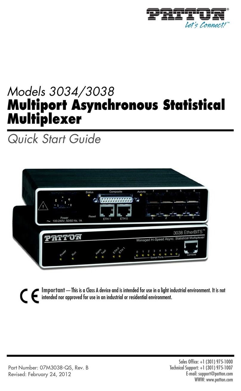 Patton 3034 quick start guide
