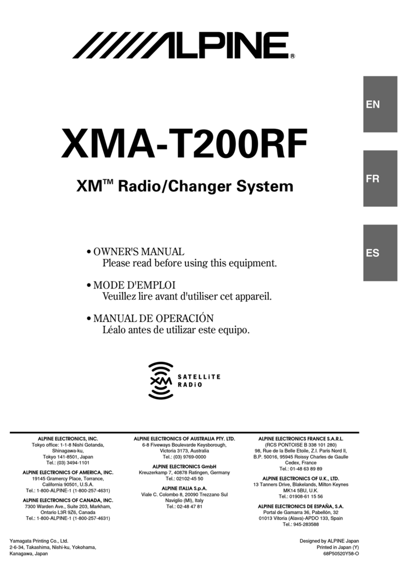 Alpine XMA-T200RF owner's manual