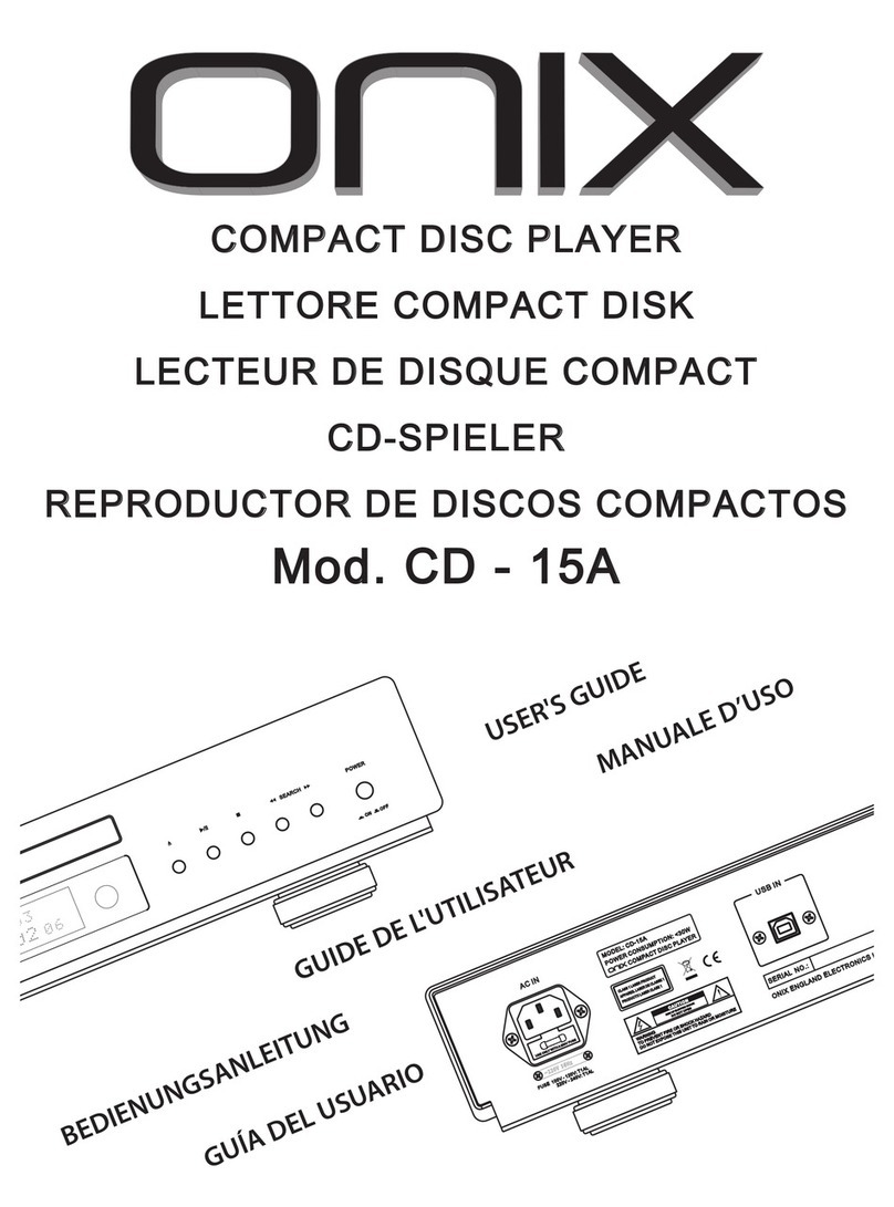 Onix CD - 15A User manual
