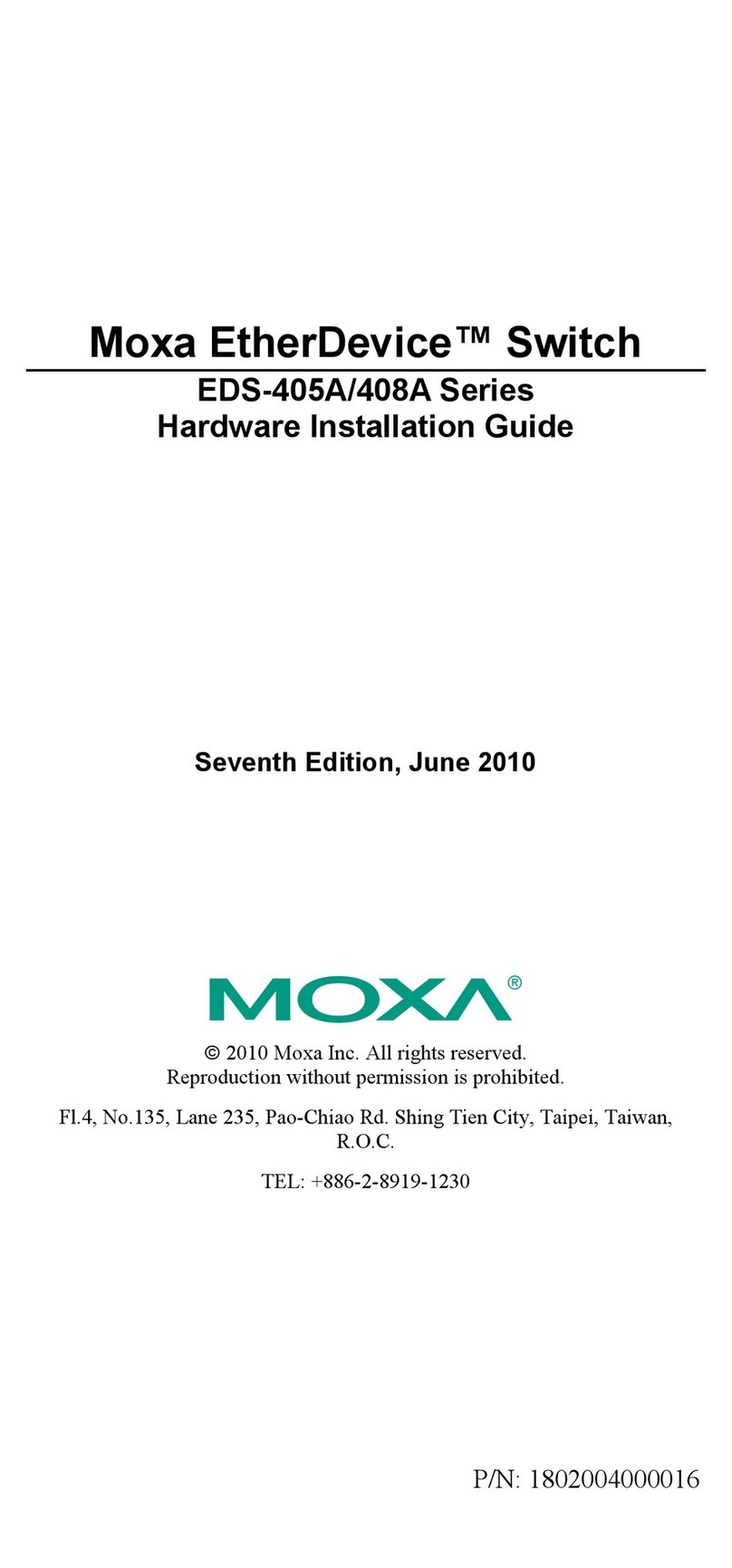 Moxa Technologies EDS-405A Manual Moxa Technologies EDS-405A Manual