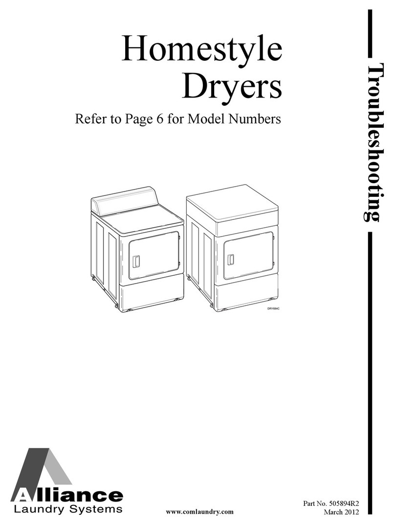 Alliance Laundry Systems ADE3TFWS431AW01 Operating instructions