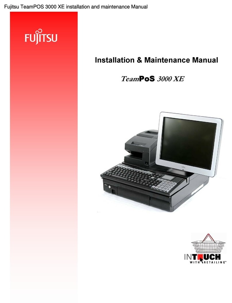 Fujitsu TeamPoS 3000 XE Installation & maintenance manual
