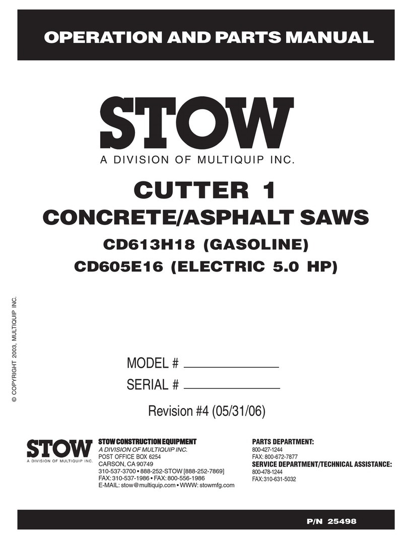 Stow CD613H18 Operation and parts manual