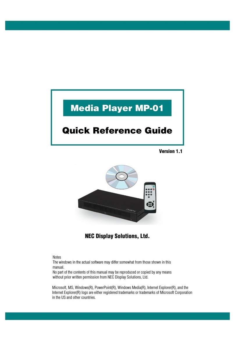 NEC MP-01 Quick reference guide