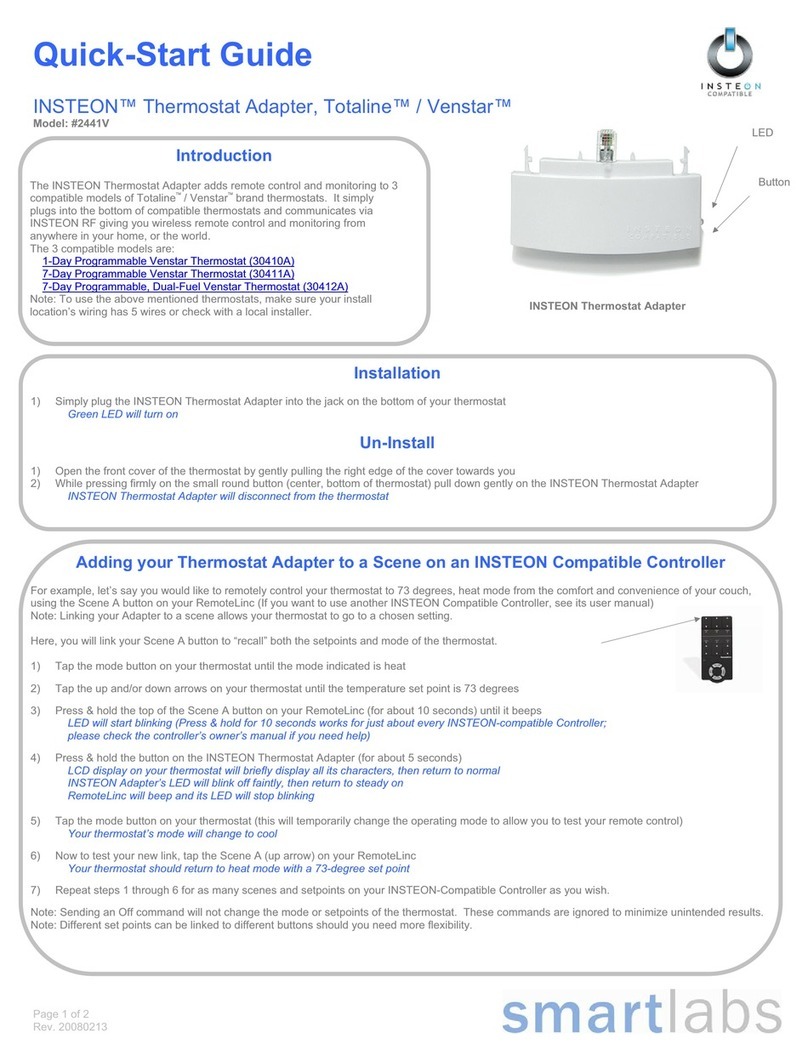 INSTEON 2441V quick start guide