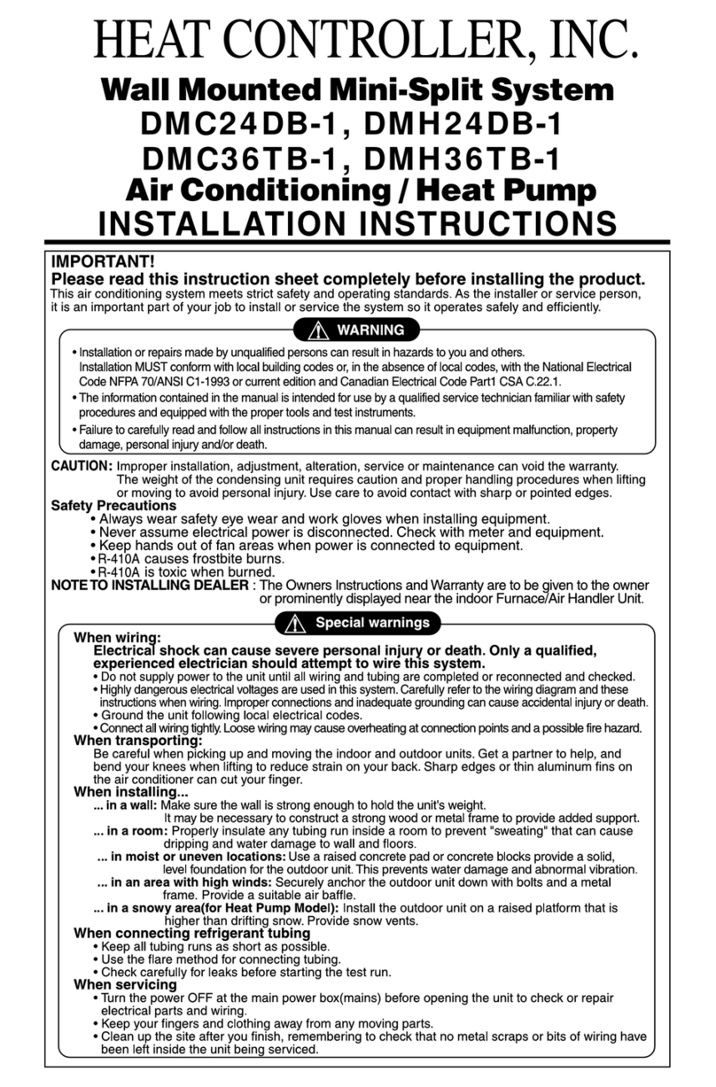 Heat Controller DMH36TB-1 User manual