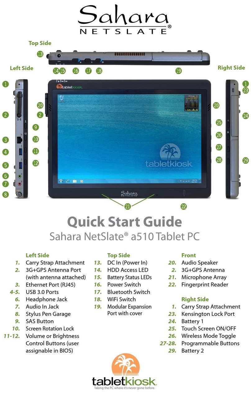 TabletKiosk Sahara NetSlate a510 User manual