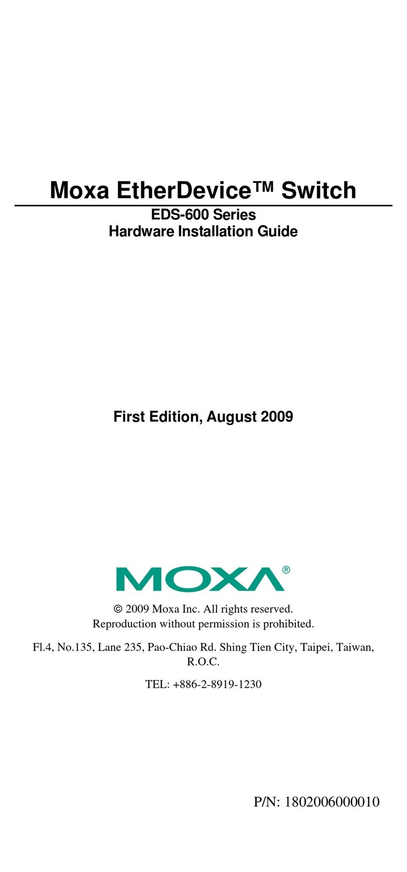 Moxa Technologies EDS-600 Series Manual