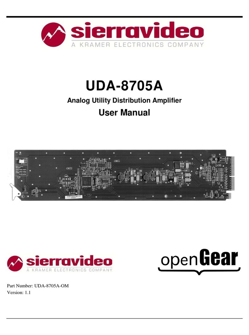 Sierra Video openGear UDA-8705A user manual