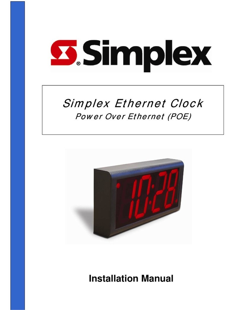 Simplex Ethernet Clock User manual Simplex Ethernet Clock User manual