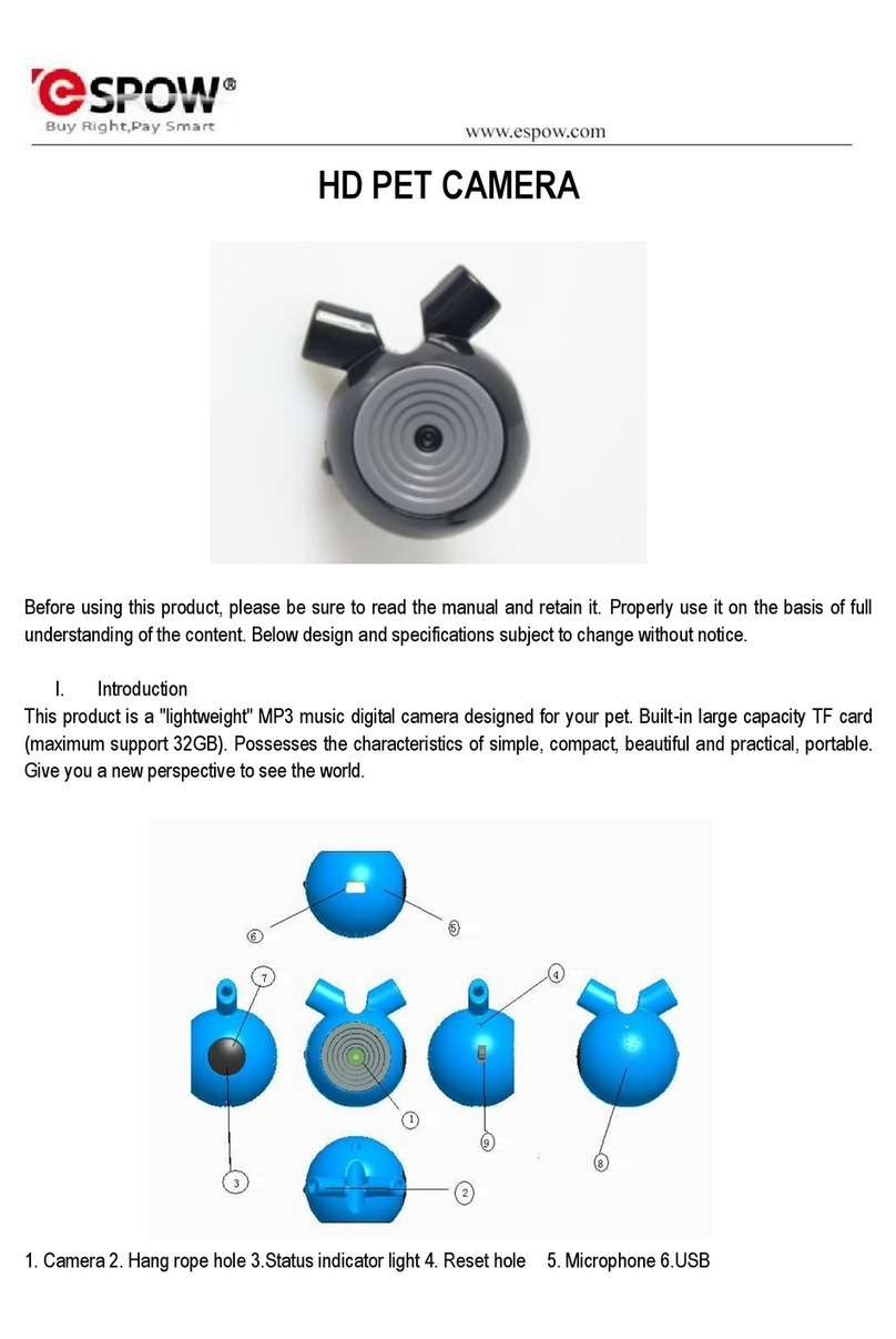 Espow HD PET CAMERA quick guide