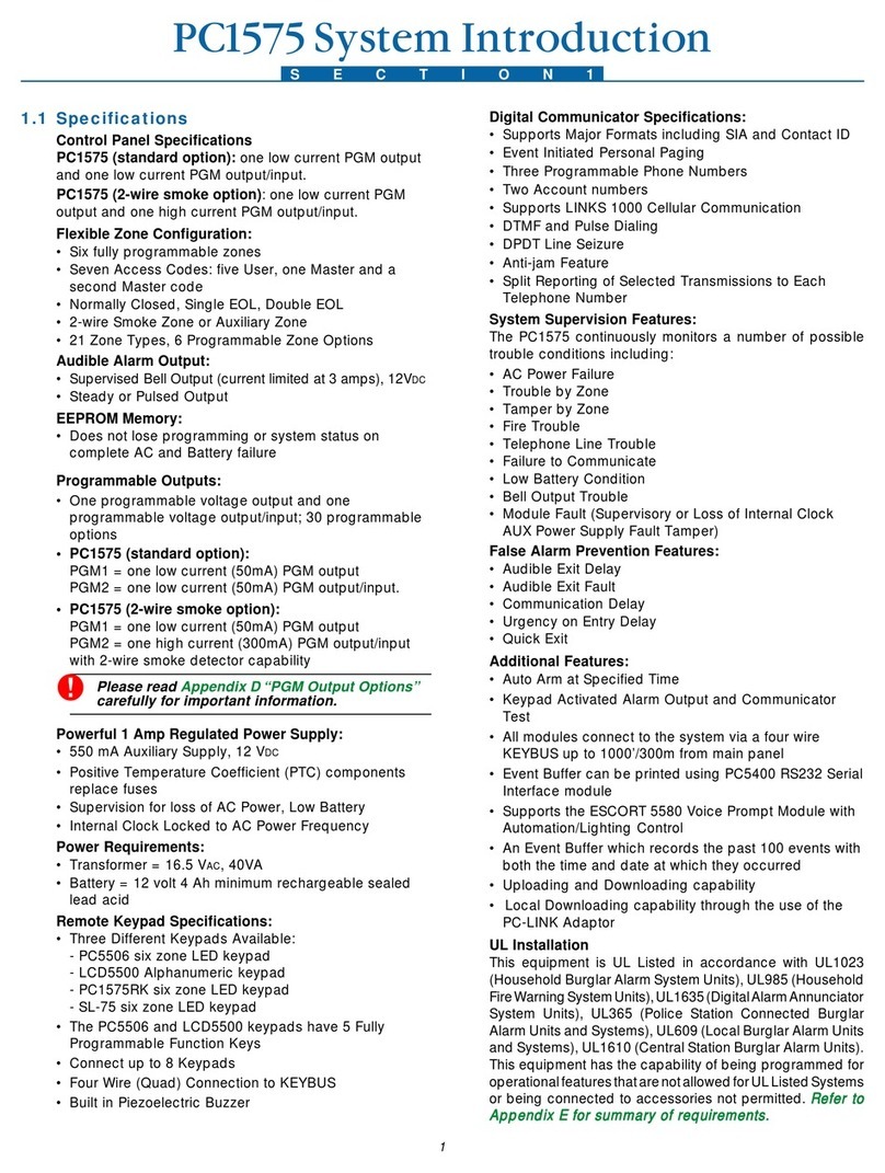 Digital Security Controls PC1575 user guide