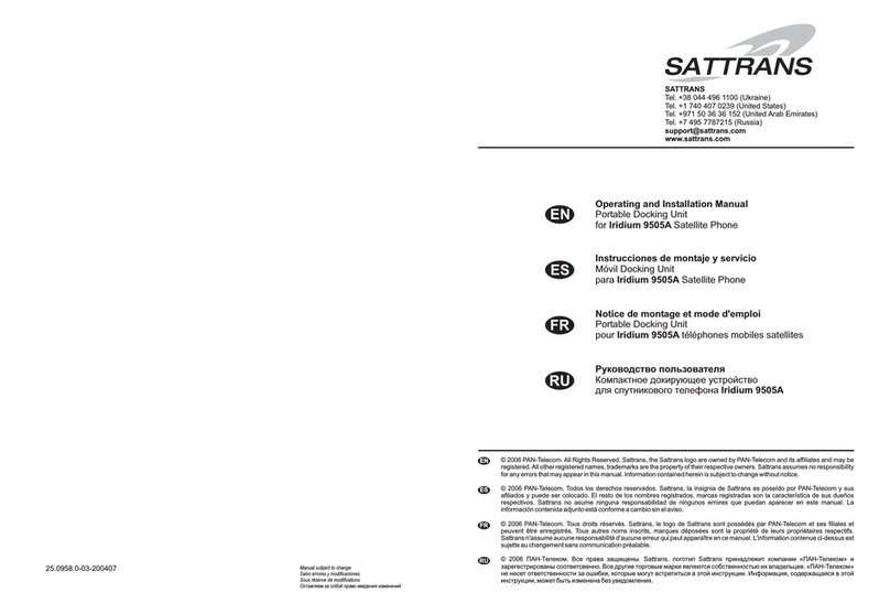 Sattrans Iridium 9505A User manual