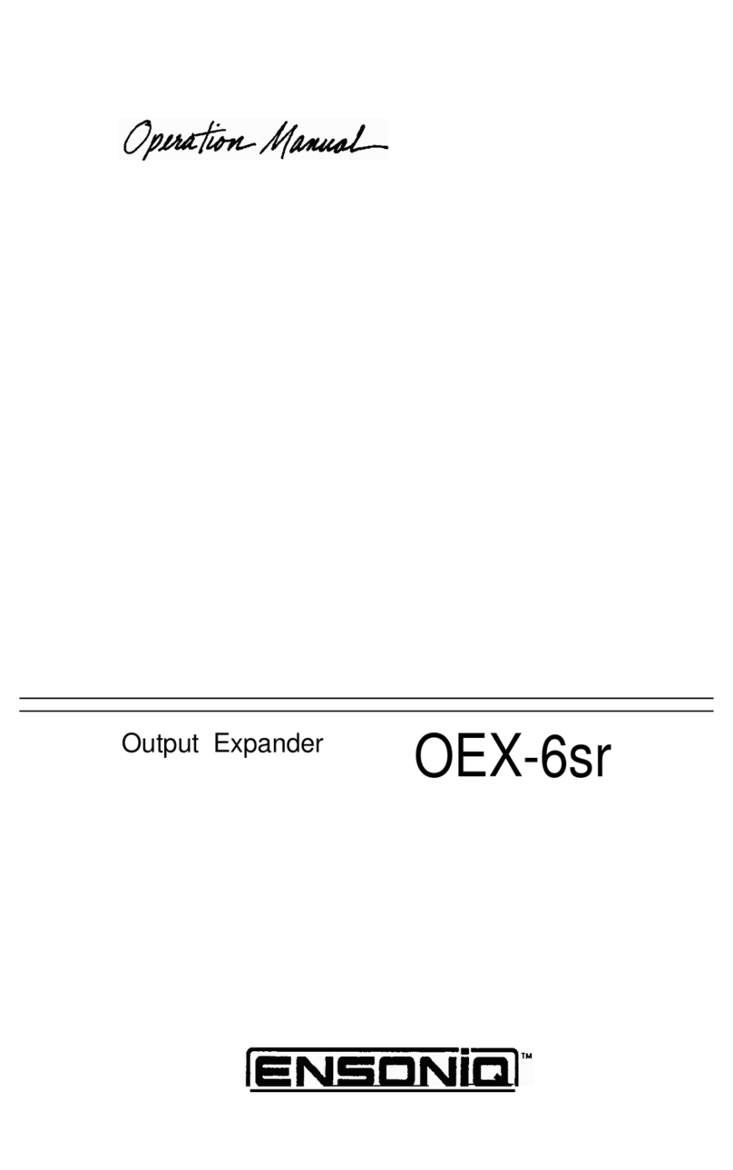 ENSONIQ OEX-6sr Operation manual