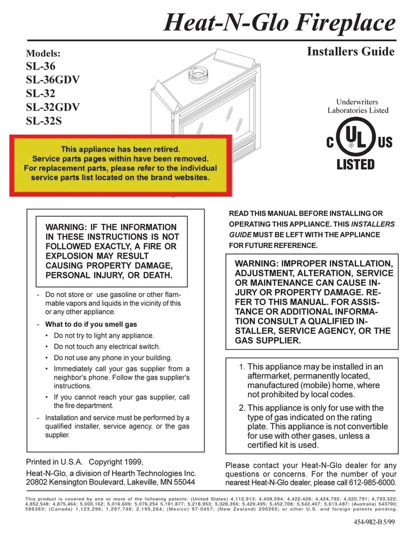 Heat-N-Glo SL-36 Installer's guide Heat-N-Glo SL-36 Installer's guide
