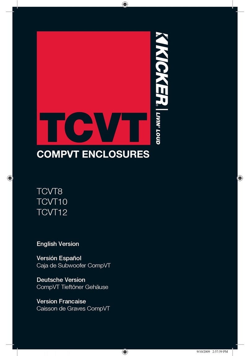Kicker TCVT10 User manual