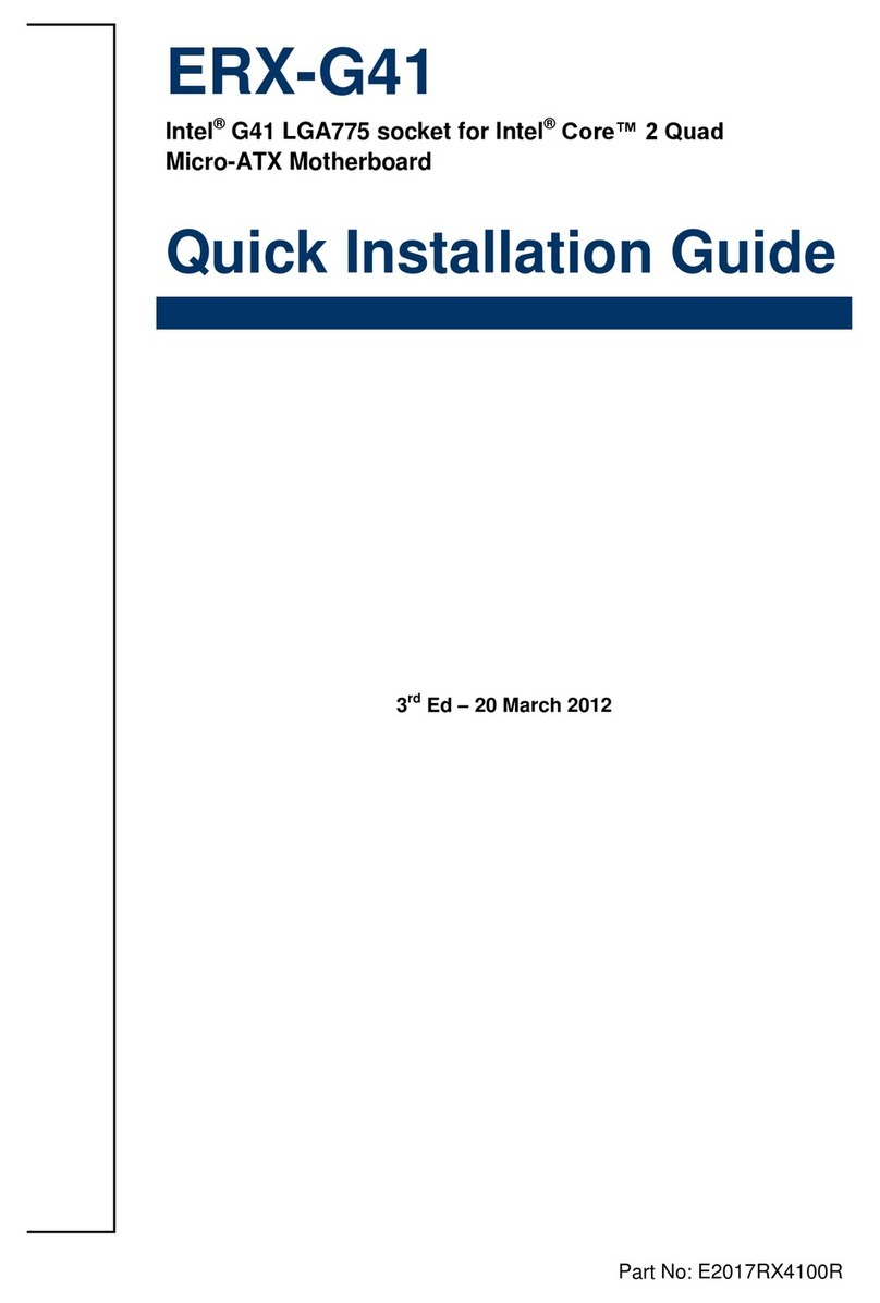 Avalue Technology ERX-G41 Quick installation guide