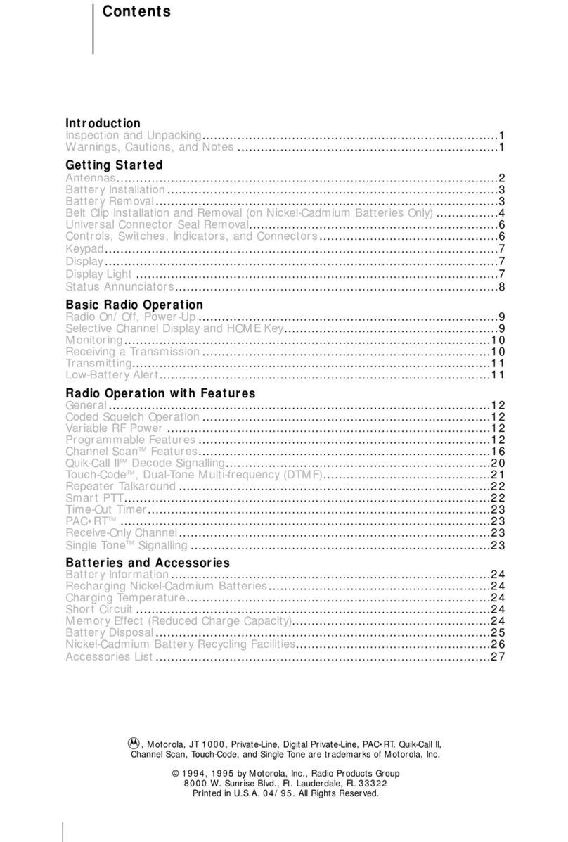 Motorola JT-1000 - SERVICE user guide