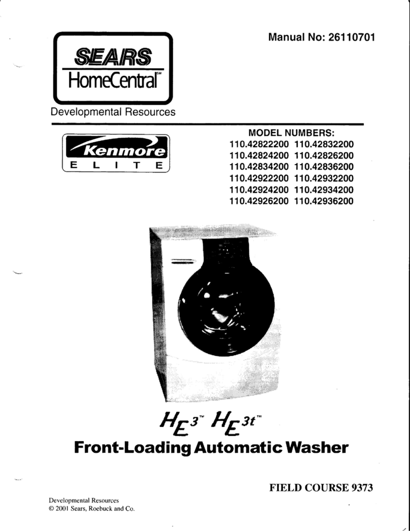 Kenmore 110.42822200 user manual