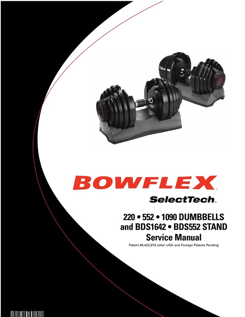 Bowflex 220 DUMBBELLS User manual