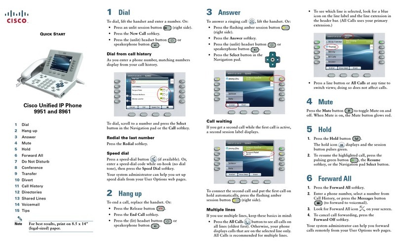 Cisco 9951 Standard quick start