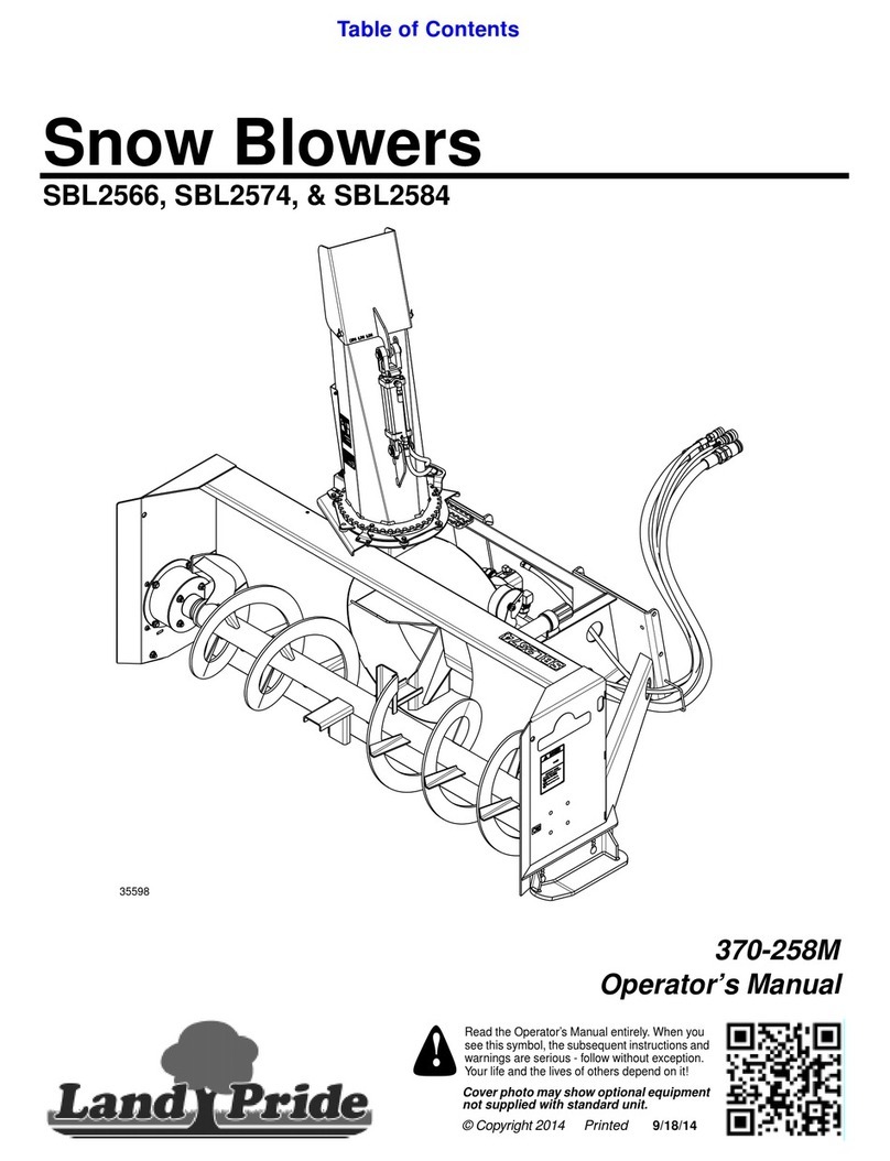 Land Pride SBL2566 Operator's manual