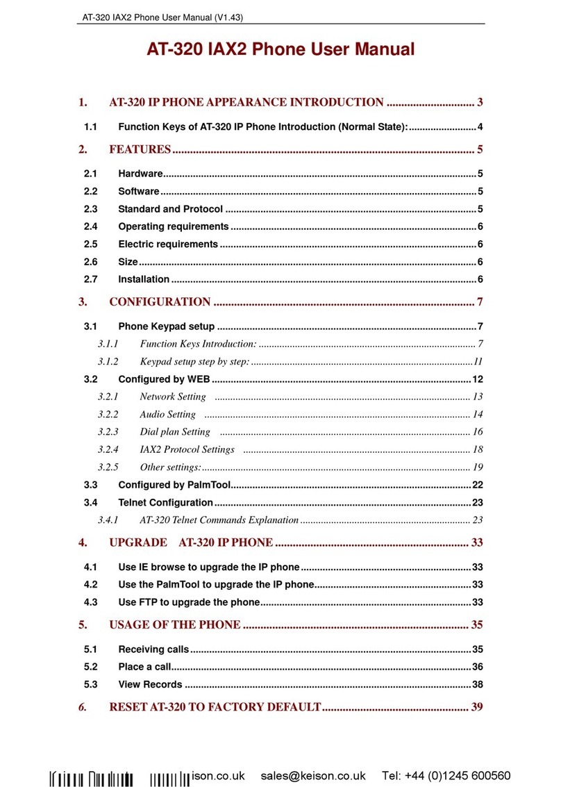 Keison AT-320 IAX2 user manual